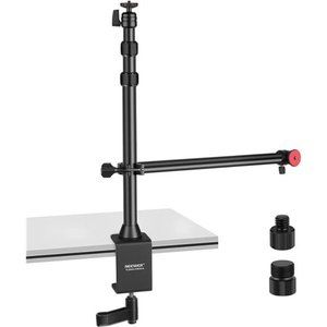 Tabletop Camera Mount Stand with Flexible Arm, Overhead Height Adjustable Stand